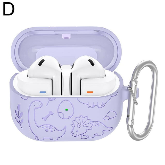 YaoHuan Cute Dinosaur Silicone Case for Galaxy Buds 3/3 Pro, Shockproof Protective Cover, 3D Cartoon Design, Gift