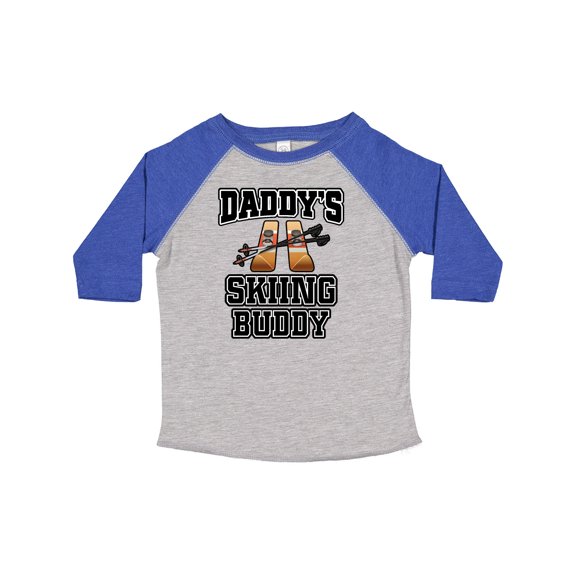 Inktastic Daddys Skiing Buddy Kids Skis Boys or Girls Toddler T-Shirt