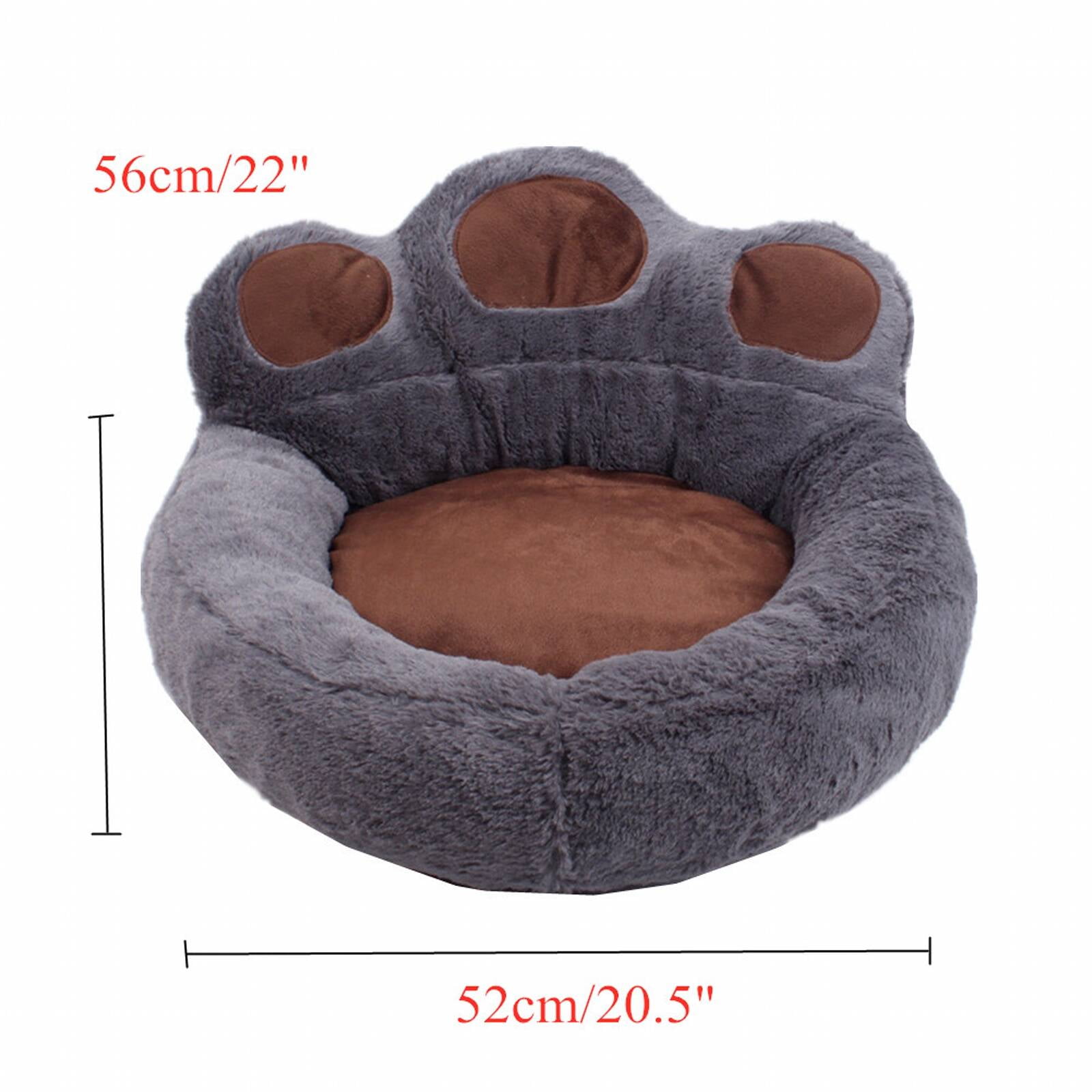 BESTSKY Washable Dog Bed,Sense of Security Dog Mat,Scratch-Resistant Fabric Cat Beds for Indoor Cats,Gray,M