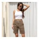 thumbnail image 3 of Bermudas Casuales Para Mujer Con Cordón Elástico Ajustable, 3 of 5