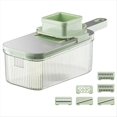 thumbnail image 1 of Picadora de Verduras, Trituradoras con Recipiente Transparente, Rallador de Alimentos Manual Multifuncional, Herramienta de Corte de Cocina Desmontable B, 1 of 6