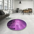thumbnail image 4 of Ahgly Company Machine Washable Indoor Rectangle Transitional Purple Area Rugs, 4' x 6', 4 of 7