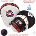 thumbnail image 2 of Almohadillas de boxeo RDX Maya Hide de cuero curvo con gancho y pinchazo, 2 of 9