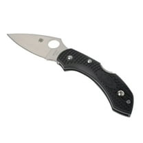 Spyderco Dragonfly 2 Folding Knife 2-5/16" VG10 Satin Plain Blade, Black FRN Handles, Lockback - C28PBK2