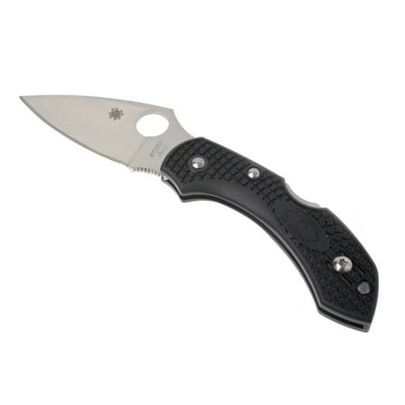 Spyderco Dragonfly 2 Folding Knife 2-5/16" VG10 Satin Plain Blade, Black FRN Handles, Lockback - C28PBK2