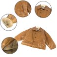 thumbnail image 4 of Esaierr Kids Baby Girls Boys Fleece Lined Leather Jacket for Toddler Padded Motorcycle Faux Leather Jacket Fall Winter Childrens Outerwear Coats for 1-12 Years, 4 of 9