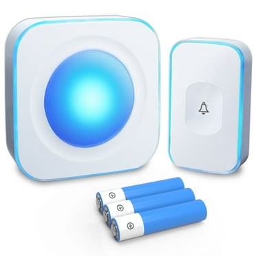 Wireless Doorbell Battery Powered 1200ft with Flashing Light and Portable Receiver for Home Jsieem