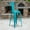 Crystal Teal-Blue, variant on Emma + Oliver Commercial Grade 30"H Teal-Blue Metal Indoor-Outdoor Barstool with Back