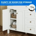 thumbnail image 6 of Dextrus 36'' Modern Bathroom Vanity with Sink Combo, Freestanding Bathroom Storage Cabinet with Drawers & Doors, White, 6 of 10