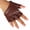 Coffee, variant on Women Ladies Fashion Half Finger Faux Leather Short-Figures Gloves Half Palm