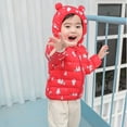 thumbnail image 5 of URMAGIC Toddler Boys Girls Winter Down Coat Soft Cotton Padded Jacket Cute Bear Ears Thick Hooded Jacket, 5 of 8