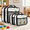 Black-Small, Large, variant on Black Large 4 Pack PVC Zippered Craft Hobby Storage Bags For Building Bricks