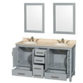 thumbnail image 4 of Wyndham Collection Wcs141460dunom24 Sheffield 60" Freestanding Vanity Set, 4 of 7