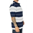 thumbnail image 4 of Mens Classic Old School Striped Midweight Pique Polo Shirt Street Casual Tshirt, 4 of 5