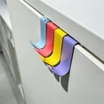thumbnail image 6 of Over The Door Hooks No Drill (4 Pack) - Stainless Steel Door Back Hangers, Multicolor Hanging Organizer for Hats, Towels & Bags, Fits Most Cabinet & Closet Doors, 6 of 9