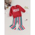thumbnail image 4 of Christmas Outfits Toddler Letter Print Long Sleeve Sweatshirts + Plaid Flare Pant Sets 6M 9M 12M 18M 24M 3Y Kids Autumn Clothes, 4 of 10