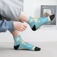 thumbnail image 2 of Fuzoiu World Map With Animals 1 Print Adult Socks, Crew Moisture-wicking Socks, Unisex Cushion Crew Socks,Casual Sports Ankle Socks, 2 of 7