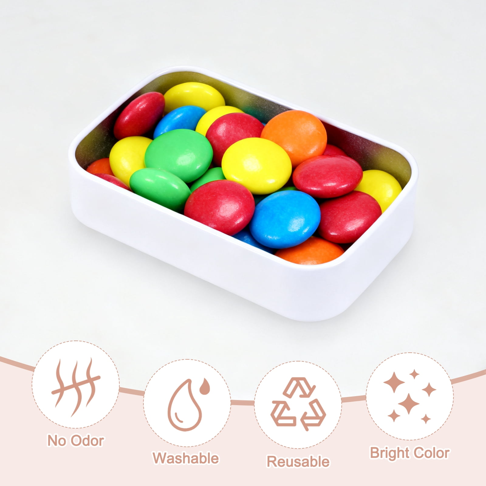 Uxcell 2Pack Metal Tin Box, 4.3x7.1x2.2 Rectangular Empty Tinplate Containers with Lids, for Home Organizer Candles Gifts Car Keys Crafts Storage, White