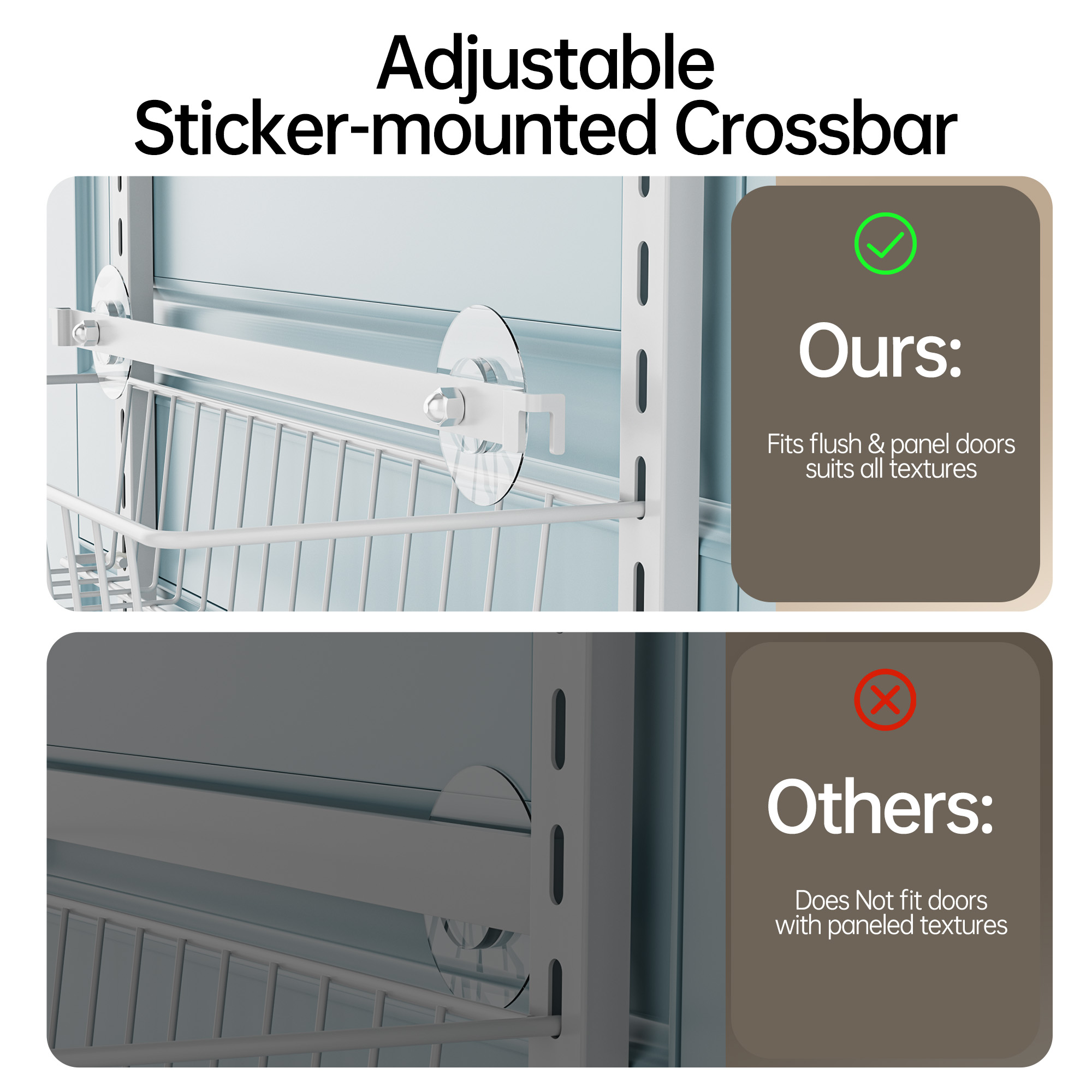 Delamu Over-the-Door Spice Rack, 6-Tier Adjustable Shelves photo 2