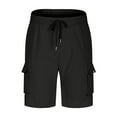 thumbnail image 4 of Short For Men Men'S Shorts With Elastic Waist Mens Cargo Shorts Elastic Waist Running Hiking Bermuda Shorts Knee Length Casual Summer Clothes with Multiple Pockets, 4 of 8