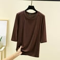 thumbnail image 2 of Ashirexll Womens Casual Tops, Tops for Women Trendy, Fashion Casual Internal Construction Solid Color Long Sleeve Top, 2 of 6
