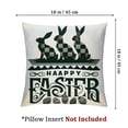 thumbnail image 4 of nygtbtfer Pillow Black and White Cushion Case Happy Farmhouse Holiday Spring Throw Pillow Covers Decoration for Home Sofa Couch Bedroom Office White, 4 of 7