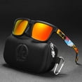 thumbnail image 2 of KDEAM-gafas de sol cuadradas de alta calidad para hombre, lentes polarizadas deportivas de colores, con revestimiento reflectante, con espejo, UV400 Fivean unisex, 2 of 2