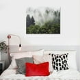 thumbnail image 5 of Nawypu Misty Forest Wall Art Green Nature Mountain Landscape Wall Decor for Living Room Nordic Foggy Pine Tree Scenic Canvas Prints Picture Painting Artwork for Bathroom Bedroom Modern Home Decoration, 5 of 5