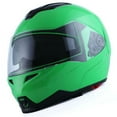 thumbnail image 5 of 1Storm Motorcycle Street Bike Modular/Flip up Dual Visor/Sun Shield Full Face Helmet HG339 Glossy Green, 5 of 7