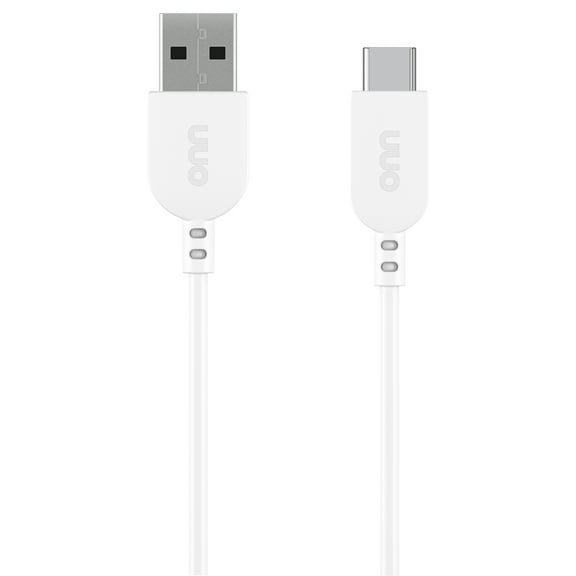 onn 3ft USB-C to USB-A Charging Cable, USB-IF Certified, White - Compatible with iPhone 17/16/ 15 Series, Samsung Galaxy, Note, Pixel Devices iPad Pro, & More