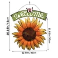 thumbnail image 2 of Inicio Hotel Señal de puerta Porche Colgante de pared Placa de bienvenida Girasol Hierro Decoración colgante Adorno de puerta Kearding HA8885-00B, 2 of 6