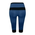 thumbnail image 4 of aidice Athletic Pants for Women Capris Running Slim Drawstring High Waisted Workout Pants Color Block, 4 of 4