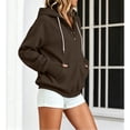 thumbnail image 6 of Asgosdo Hoodies for Women Long Sleeve Button Collar Drawstring Hooded Tops Loose Fit Sweatshirts Comfy Casual Winter Pullover, 6 of 6