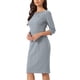 thumbnail image 1 of Vestido Vintage para Mujer INSPIRE CHIC de Manga 3/4, Vestidos Sheath para Trabajar, Color Gris, 1 of 6
