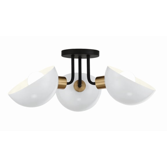 Crystorama Lighting - Gigi - 3 Light Flush Mount In Modern And Contemporary