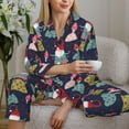 thumbnail image 6 of Saiise Gnome With Mushroom Print Women Soft Pajama Sets,Long Sleeve Sleepwear Button Up 2-Piece Pjs Lounge Sets-XX-Large, 6 of 7