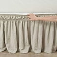 thumbnail image 3 of Ruched Ruffle Elastic Easy Wrap Around Bed Skirt Single Twin/Twin XL/Full Neutral - Twin Bed Skirt - Dust Ruffle - Tan Bedskirts, 3 of 6