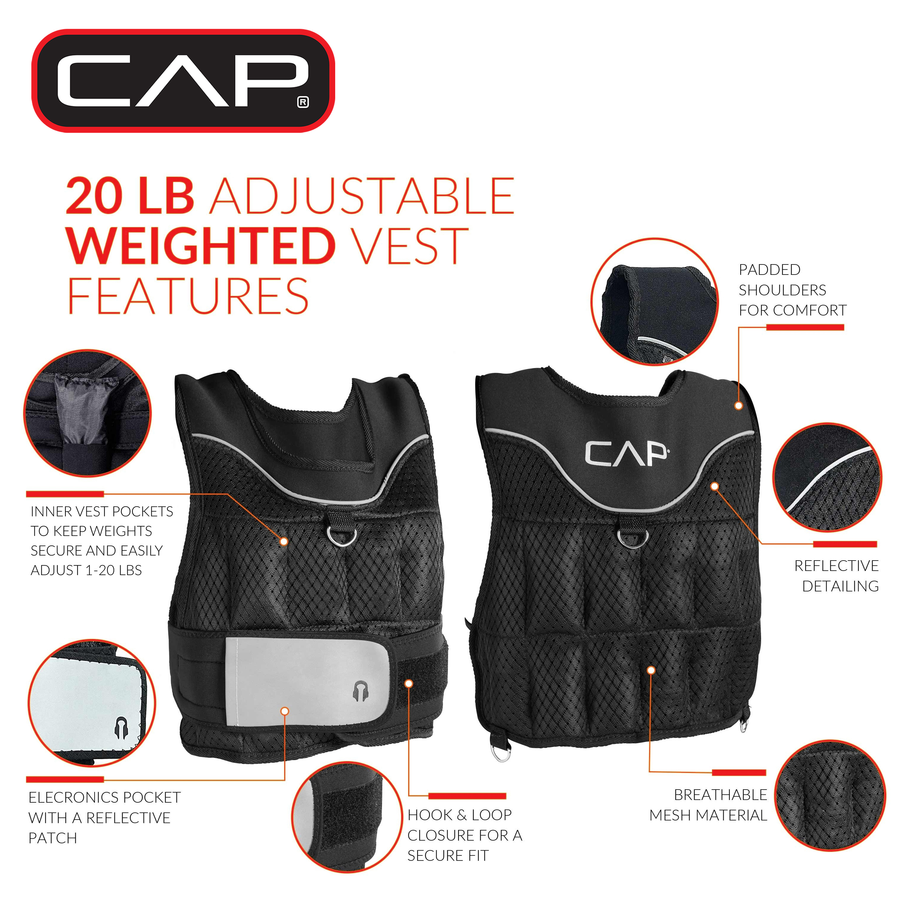 CAP Barbell 20 lb Adjustable Weighted Vest photo 4