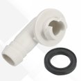 thumbnail image 4 of 4Pcs Conector de codo para manguera de drenaje de aire acondicionado con anillos de goma para unidades mini-split y unidades de aire acondicionado de ventana 15mm, Blanco, 4 of 6