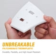 thumbnail image 3 of Hyper Tough Impact-Resistant 2 Toggle Mid-size Wallplate, Durable Thermoplastic, White Finish, 3 of 9