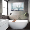 thumbnail image 2 of Flower Canvas Art Flower Picture Bathroom Wall Decor Fraemd Floral Painting Vintage Artwork for Living Room Office Home Decoration Gallery Wrapped Ready to Hang(Flower-3,12.00"x18.00"), 2 of 6