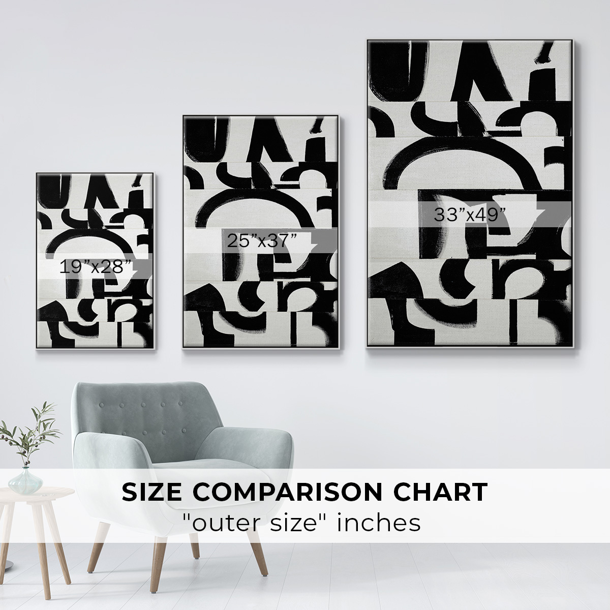 Prosperous Elements V11 Framed Premium Gallery Wrapped Canvas - Ready to Hang - 27 x 41 - White Floating Frame