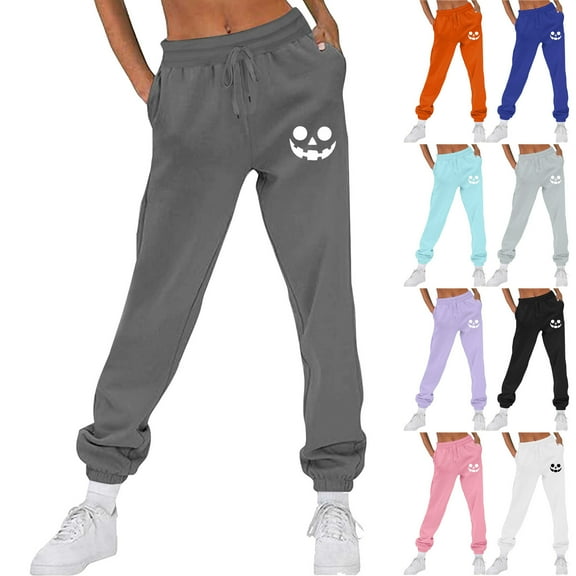 Jacenvly New Sports Pants for Women Trendy Women Casual Trousers Plus Velvet Running Fitness Sports Pants Breathable High Waisted Womens Sweatpants Dark Gray