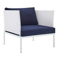 thumbnail image 3 of Modway Harmony 7-Piece  Sunbrella® Outdoor Patio Aluminum Sectional Sofa Set in White Navy, 3 of 10
