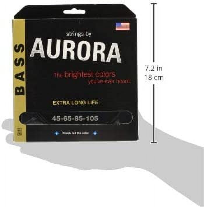 Aurora AURBB-45 Standard 45 M Gauge Bass Guitar Strings- Black