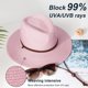 thumbnail image 4 of Women Straw Panama Hat Travel Fedora Beach Sun Hat Summer Wide Brim Straw Roll up Hat UPF 50+, 4 of 5