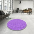 thumbnail image 4 of Ahgly Company Machine Washable Indoor Rectangle Transitional Violet Purple Area Rugs, 8' x 12', 4 of 7
