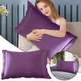 thumbnail image 1 of Oliegs Heated Blanket Solid Color Faux Silk Pillowcase Silk No Zipper Envelope Pillow Pillow Cover Chocolate, 1 of 5