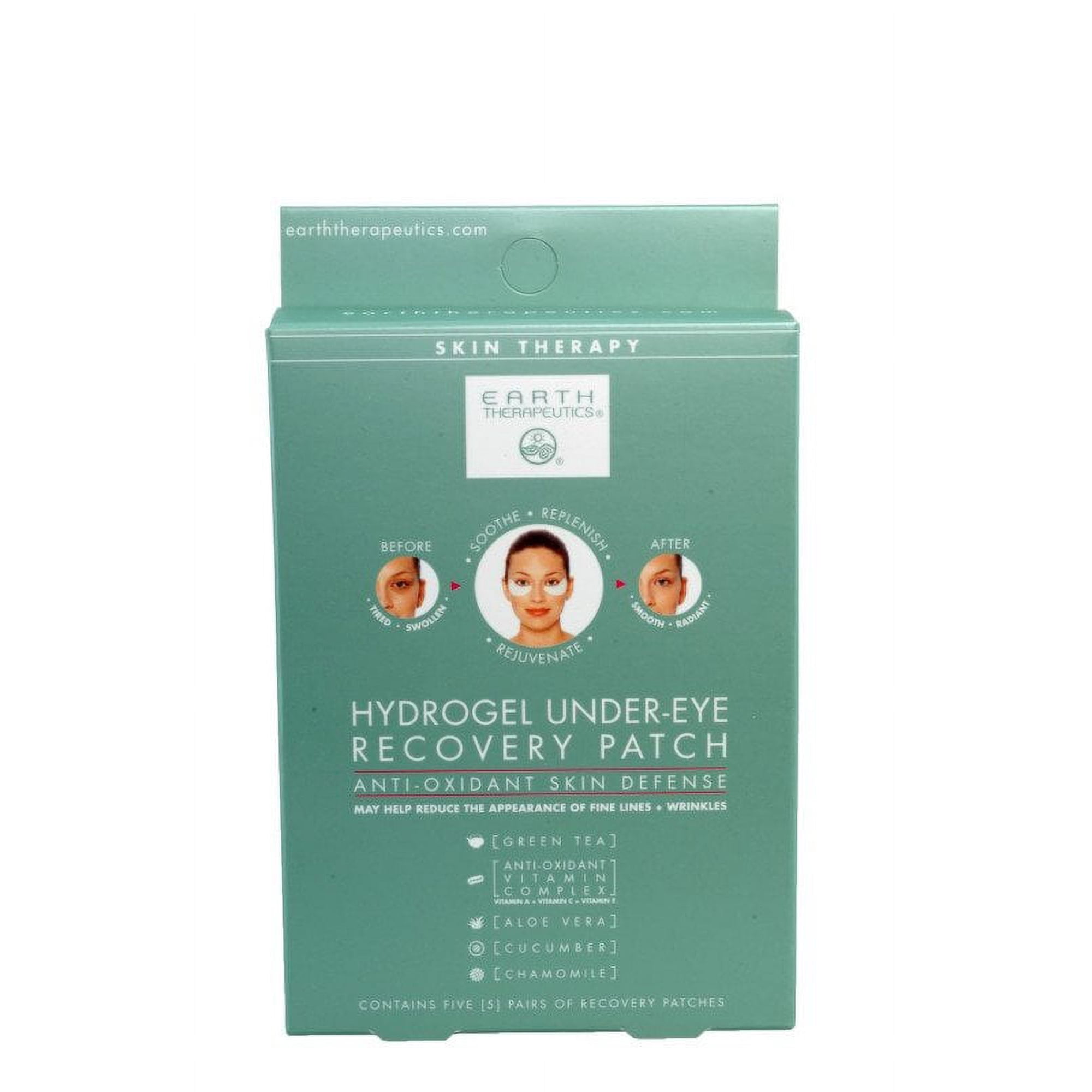Earth Therapeutics Green Tea Hydrogel Under-Eye Patch, 5 Pairs