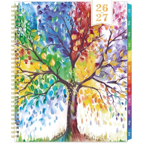 Planner 2026-2027 - Academic Planner 2026-2027 Weekly and Monthly, July 2026 - June 2027, 9" x 11", with Colorful Coated Tabs, Reference Calendar